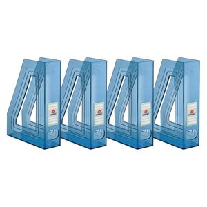 Kit Com 4 Porta Revista Acrimet Classic 278 Azul Clear