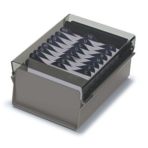 Fichario 3x5 Mesa Com Indice Abecedario Acrimet 921 Fume