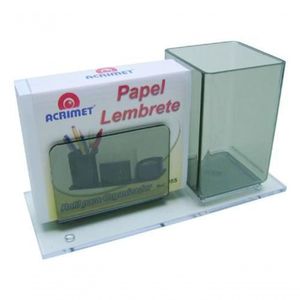 Porta Lapis E Lembrete Papel Bco Acrimet 948 Fume