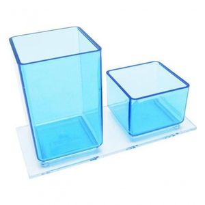 Porta Lapis E Clips Acrimet 939 Azul Clear
