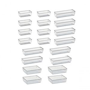 20 Organizadores Multiuso Modular Gavetas Acrílico Cristal
