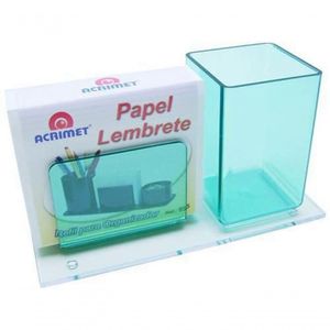 Porta Lapis E Lembrete Papel Bco Acrimet 948 Verde Clear