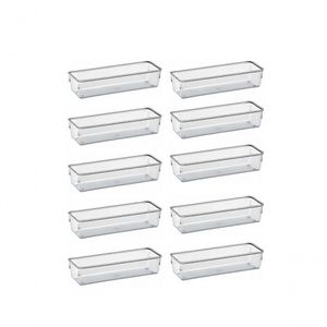 Kit 10 Organizador Modular Pote Transp Gde Acrimet