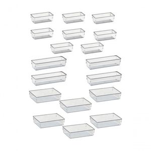 18 Organizadores Multiuso Modular Gavetas Acrílico Cristal