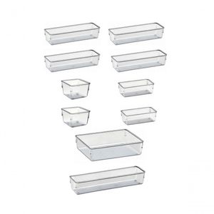 10 Organizadores Multiuso Modular Gavetas Acrílico Cristal