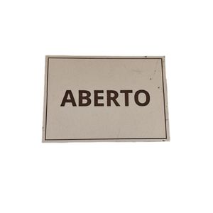 Placa Sinalização 1/2 Oficio Aberto Mdf Branco [f031]