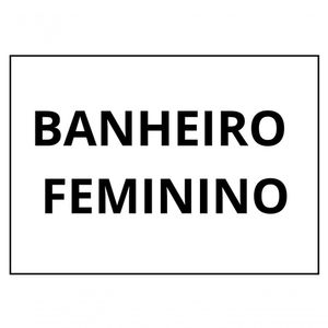 Placa Sinalização 1/2 Oficio Banheiro Feminino Mdf Natural [f031]