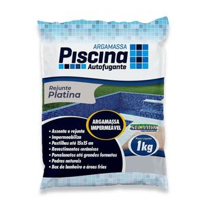 Rejunte Piscina Impermeável Cor Platina 1kg
