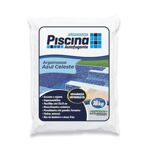 Argamassa Piscina Aut. Impermeável Cor Azul Celeste 18kg