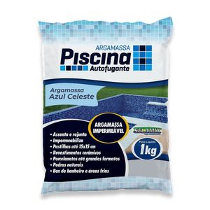 Argamassa Piscina Aut. Impermeável Cor Azul Celeste 1kg
