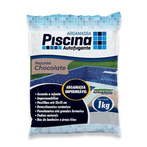 Rejunte Piscina Impermeável Cor Chocolate 1kg