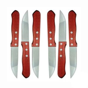 Conjunto De Facas Para Churrasco 6 Peças Jumbo Wooden 5