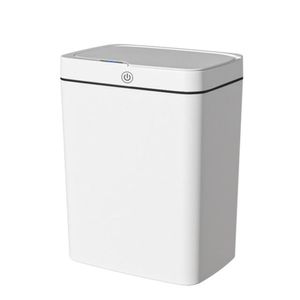 Lixeira Automática Retangular 14 Litros Com Sensor Branca