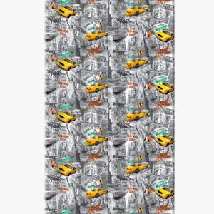 Cortina De Box Estampada Ny - Com Ganchos
