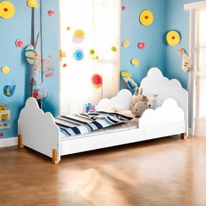 Mini Cama Nuvem Infantil Flora Branco E Mel