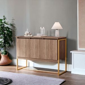 Buffet 3 Portas Sala De Estar Berlim - Affara Dourado Affara Dourado