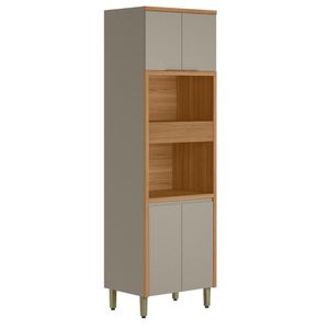Torre Simples 4 Portas 2 Nichos Bochum Jequitiba Gris