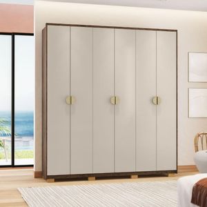 Roupeiro Com 6 Portas Maldivas Imbuia Fendi