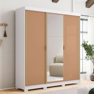 Jogo Quarto Espelho Recife Branco Camarim Nature Brisa Linho Bege