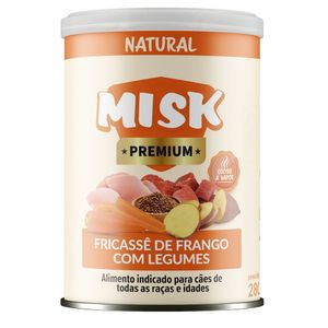 Ração úmida Natural Misk Cães Fricassê De Frango Com Legumes
