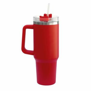 Copo Térmico Grande 1200ml Aço Inox Parede Dupla Com Canudo Para Bebidas Quentes E Frias (vermelho)