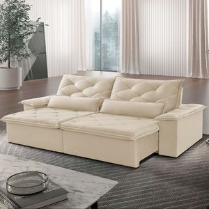 Sofá Melt 02 Módulos De 100cm Br 25cm Meu Sofá Online A294 Linho Creme