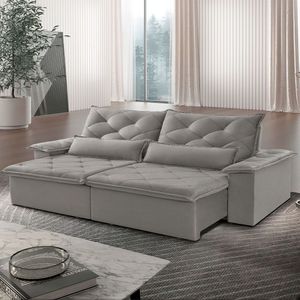 Sofá Melt 02 Módulos De 120cm Br 25cm Meu Sofá Online B026 Veludo Prata