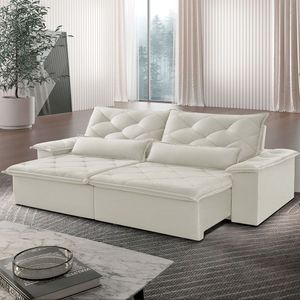 Sofá Melt 02 Módulos De 100cm Br 25cm Meu Sofá Online A302 Linho Branco