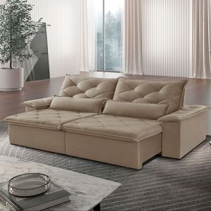 Sofá Melt 02 Módulos De 100cm Br 25cm Meu Sofá Online A226 Linho Bege