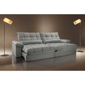 Sofá Liz 02 Módulos De 90cm Br 25cm Meu Sofá Online A230 Linho Cinza
