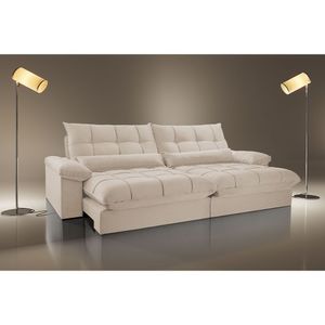 Sofá Liz 02 Módulos De 100cm Br 25cm Meu Sofá Online A294 Linho Creme
