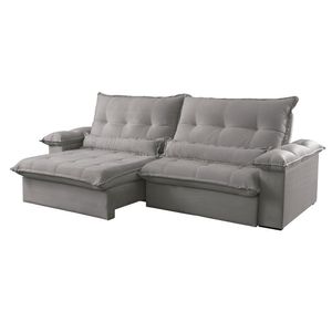 Sofá Vega 02 Módulos De 100cm Br 25cm Meu Sofá Online B026 Veludo Prata