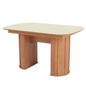Mesa Extensivel Dalla Costa Pés Ripados 1,35 Off White/freijo