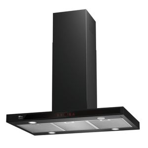 Coifa De Ilha Fischer Platinium Ebony 90 Cm Preto 127V