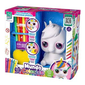Figura De Pintar - Mundo Colorido - Unicórnio Cofrinho - Super Toys
