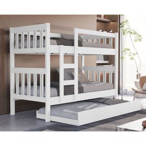 Treliche Auxiliar Branco Adulto Reforçada 100% Mdf Com Colchão Grande Confortável Quarto Compacto