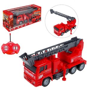 Caminhão Controle Remoto Bombeiros Carrinho Guindaste Guincho Articulável Com Luz E Som