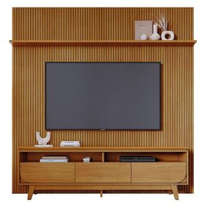 Rack Bancada Com Painel Luna Cumaru Para Tv Até 75” - Madetec