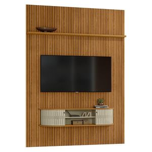 Rack Bancada Com Painel New Monte Carlo Cumaru/opala Para Tv Até 75” - Madetec