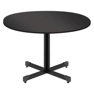 Mesa Redonda Para 4 Lugares Centro Madeira Reunião - Preto Onix Preto Onix