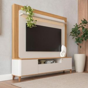 Home Theater Com Led Roma Tauari Off White Fosco