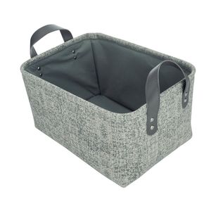 Conjunto Com 3 Cestas Organizadoras Com Alça Cinza 60938