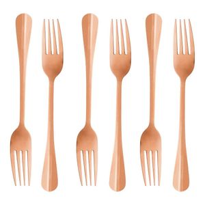 Conjunto Com 06 Garfos Para Mesa Positano Rosé 20cm 1276 - Lyor