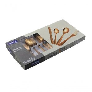 Conjunto De Talheres Sunshine Rose Gold 24 Peças Fratelli