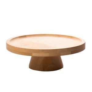 Prato Para Bolo De Bambu Com Pé 20cm X 7cm 220143 - Lyor
