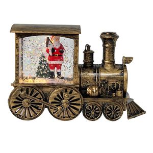 Enfeite De Natal Trem Natalino Com Led Lz0063 Papai Noel Com árvore