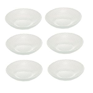 Conjunto Com 6 Pratos Fundos De Vidro Wave 20cm 45029 - Lyor