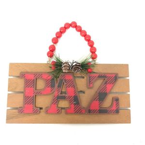 Placa Decorativa De Natal Paz 20cm Md1270 - Tok Da Casa