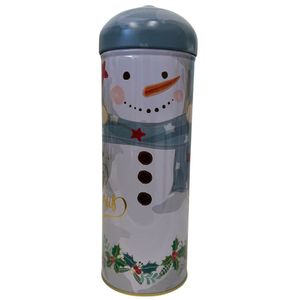 Lata Decorativa Natalina Papai Noel Ou Boneco De Neve 25cm Metal Ntw60004 Boneco De Neve