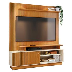 Estante Home Theater Ares Cinamomo Off White Para Tv Até 75 Madetec Cinamomo Off White